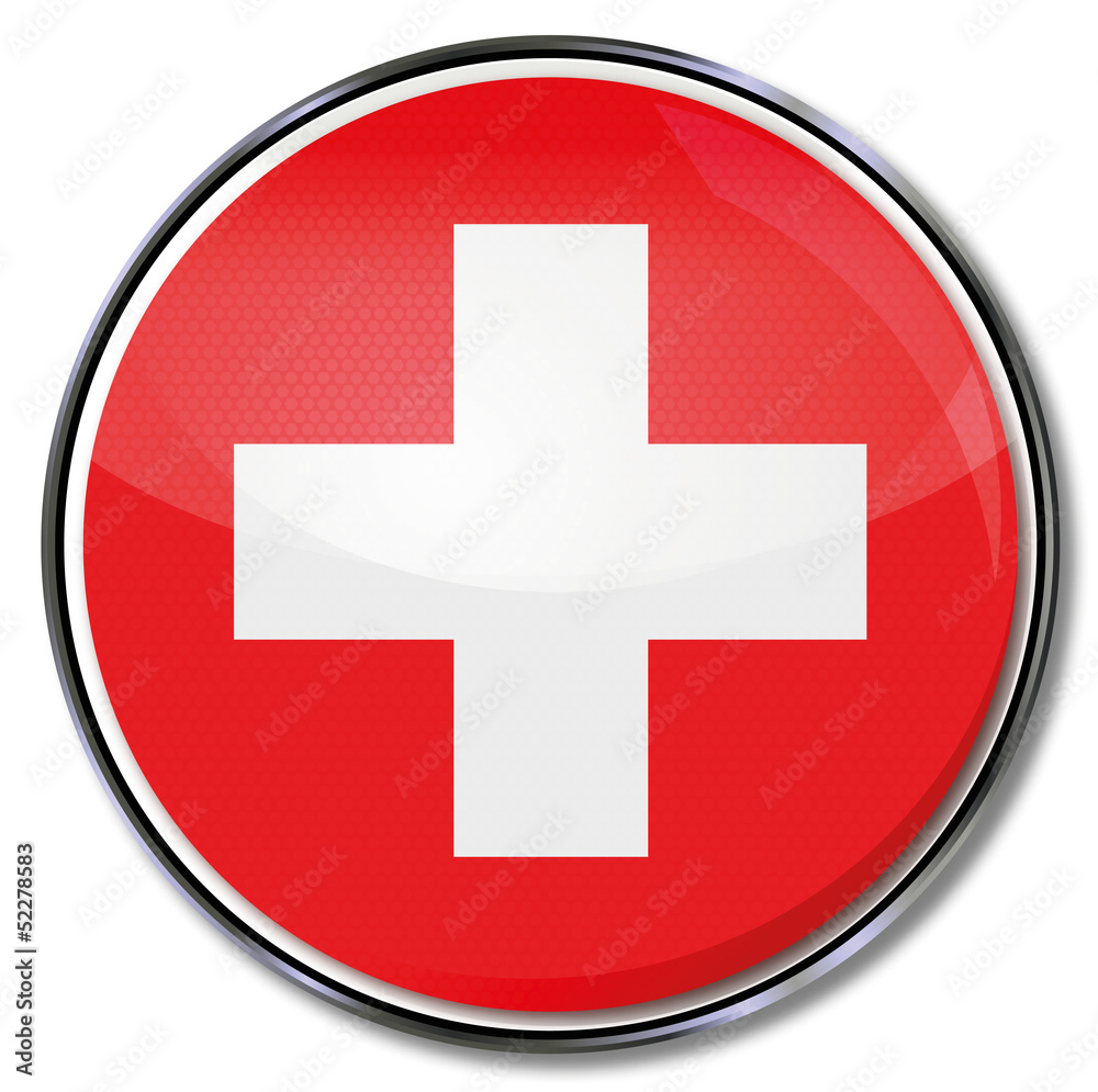 Fototapeta premium Button Schweiz