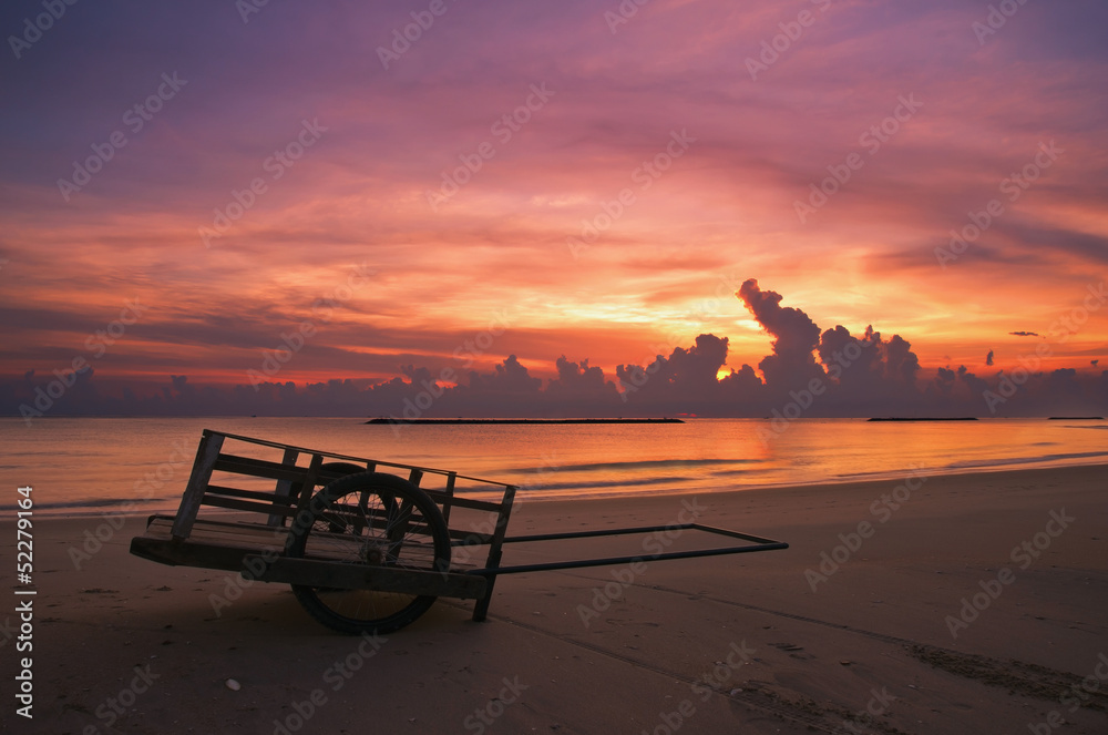 Fototapeta premium cart on the beach
