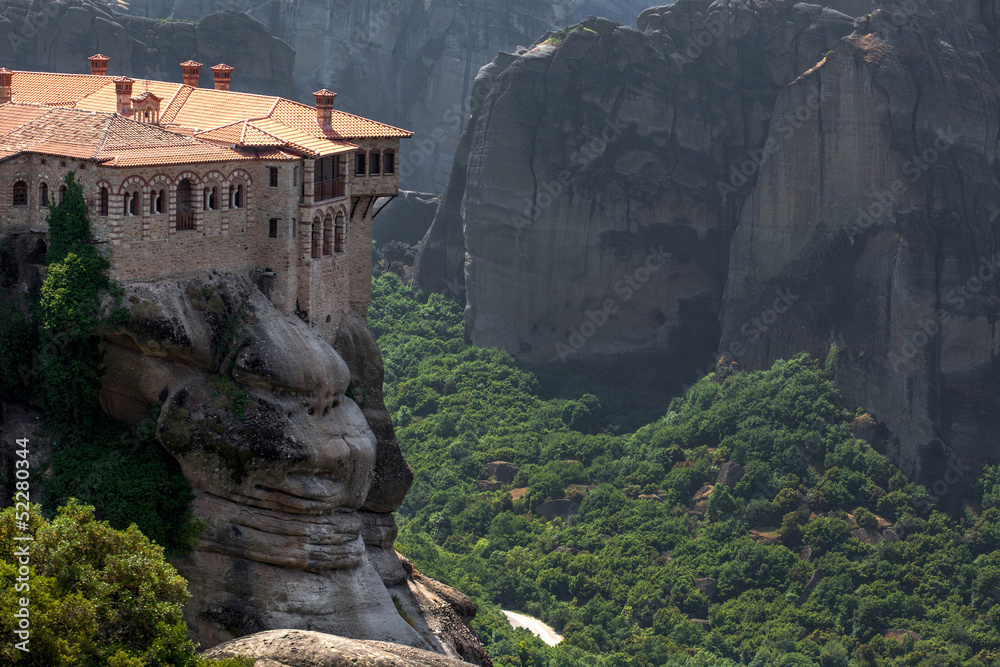 Plakat Orthodox Monastery Varlaam on the rock, near Kalampaka, Meteora,