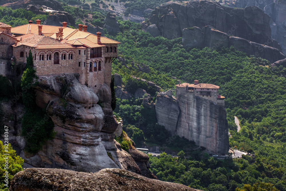 Plakat Varlaam monastery at Meteora in Trikala region in summer, Greece