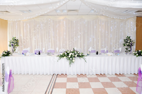 Table decoration at wedding