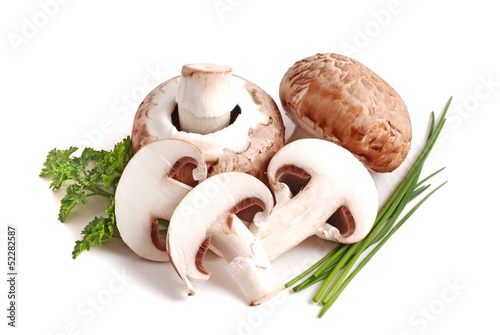 Braune Champignons