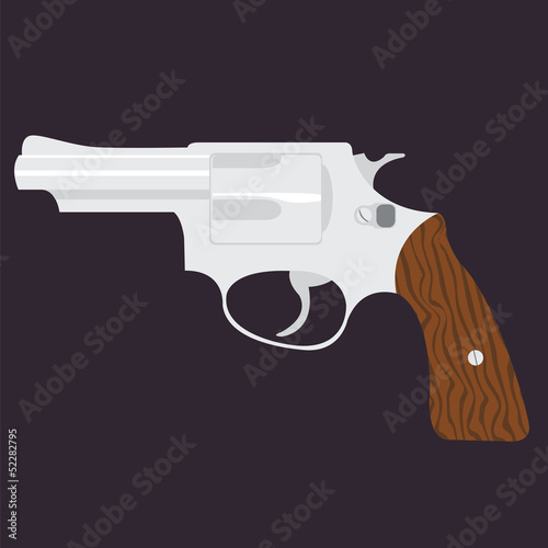 Illustration of retro revolver