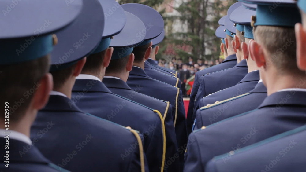 March-past soldiers