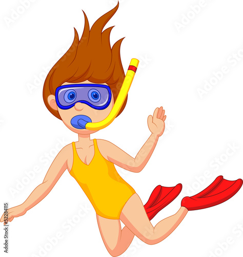 Snorkeling girl