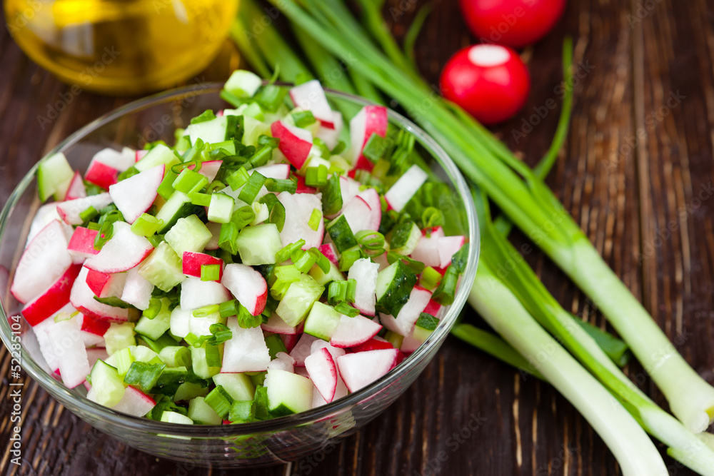dietary fresh salad with radish and cucumber dietary fresh salad with radish and cucumber