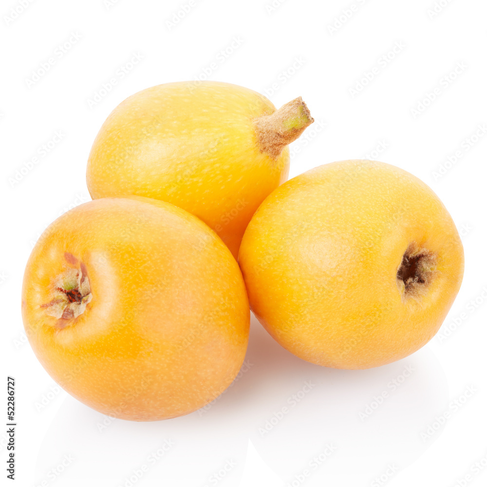 Loquat fruits with clipping path