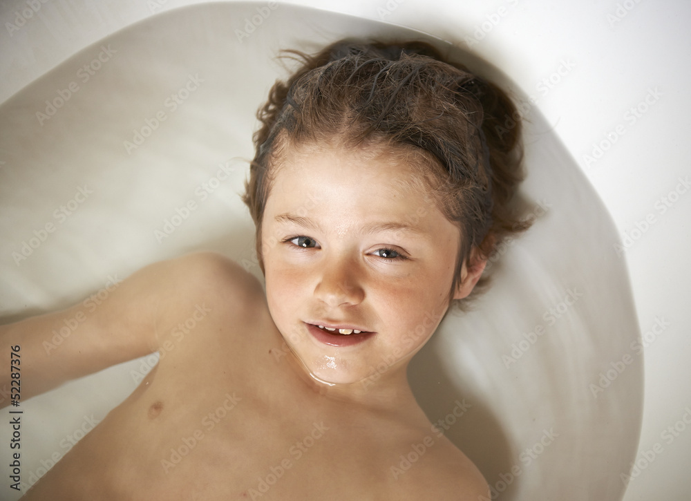 Boy having bath at home Boy having bath at home