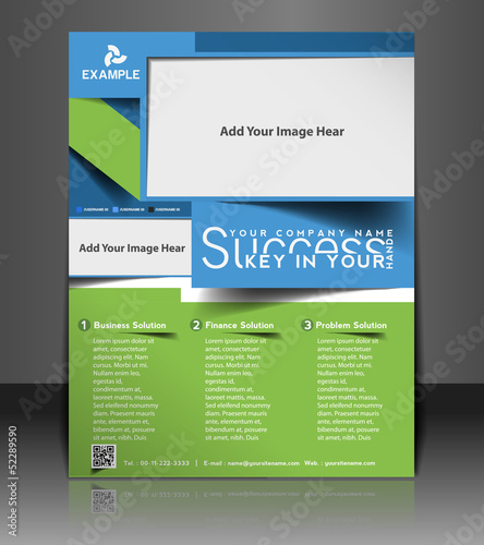 Vector business brochure, flyer