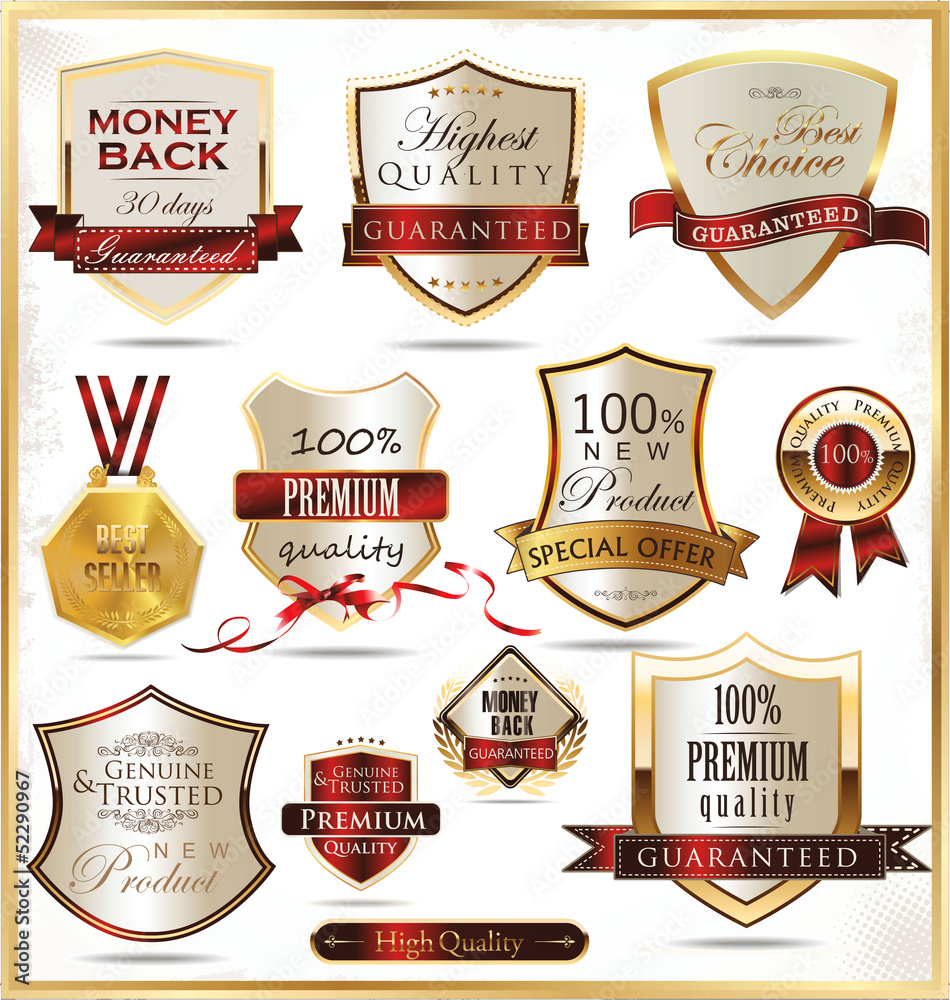 Luxury golden labels