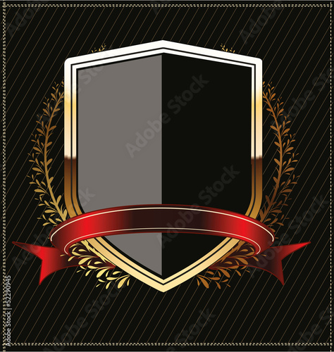 Golden shields with laurel wreath