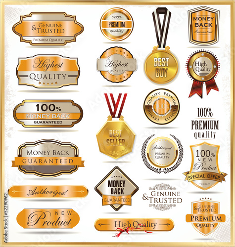 Luxury gold labels