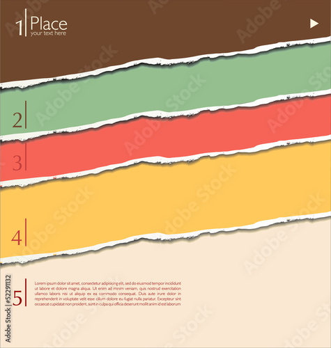 Modern Design template with torn paper