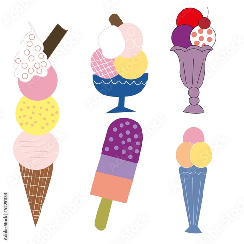 colourful ice cream