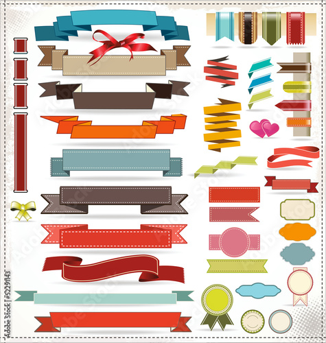 Retro ribbons and labels