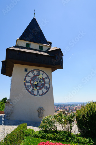 Clock Tower (Uhrturm) in Schlossberg, Graz, Austria