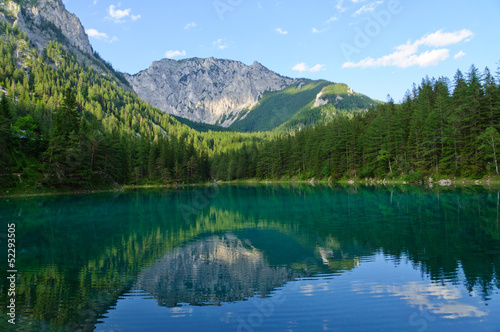 Fototapeta Naklejka Na Ścianę i Meble -  Green lake (Grüner see) in Bruck an der Mur, Austria