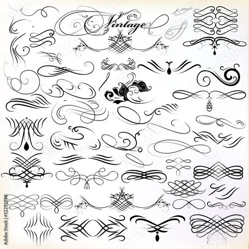 Vintage design elements vector set