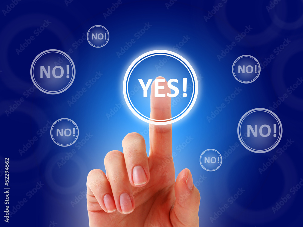 Female hand pressing button. Female hand pressing button.