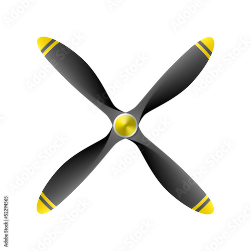 Airplane propeller with 4 blades