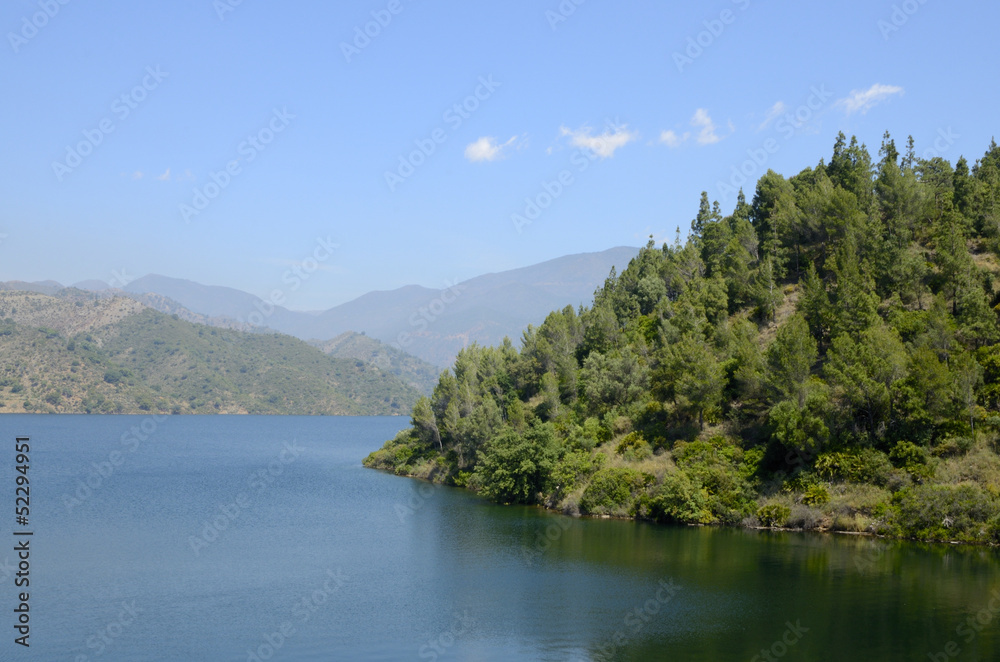 Reservoir in Istan, a village next to Marbella in Malaga, Andalu