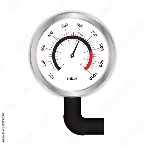 special manometer on white background