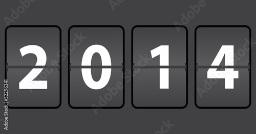 mechanical timetable with new year 2014