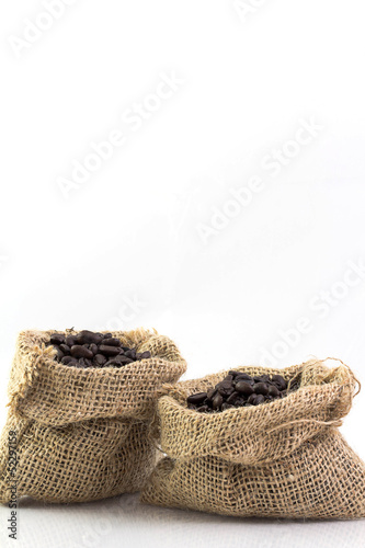 Coffee beans in a sack