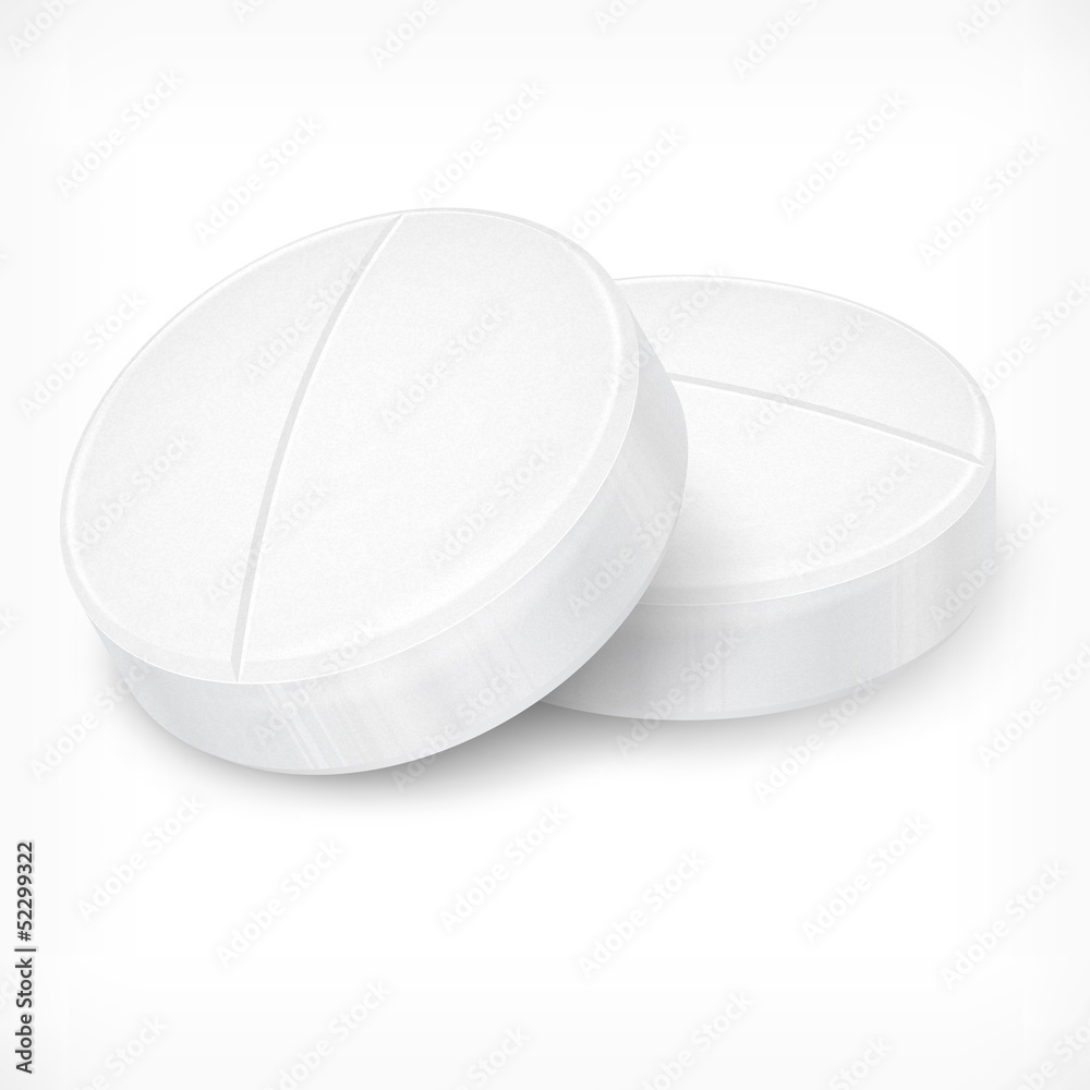Pills on white Pills on white