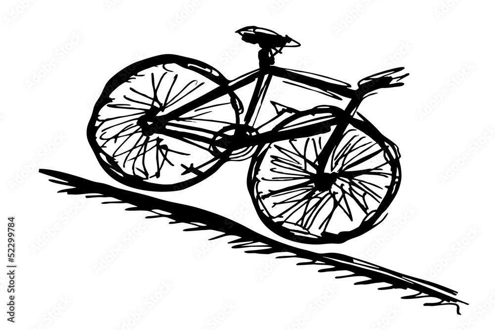 Obraz premium cycling sign - downhill...