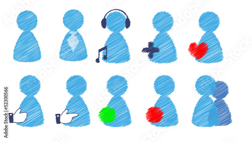 Hand drawn icons