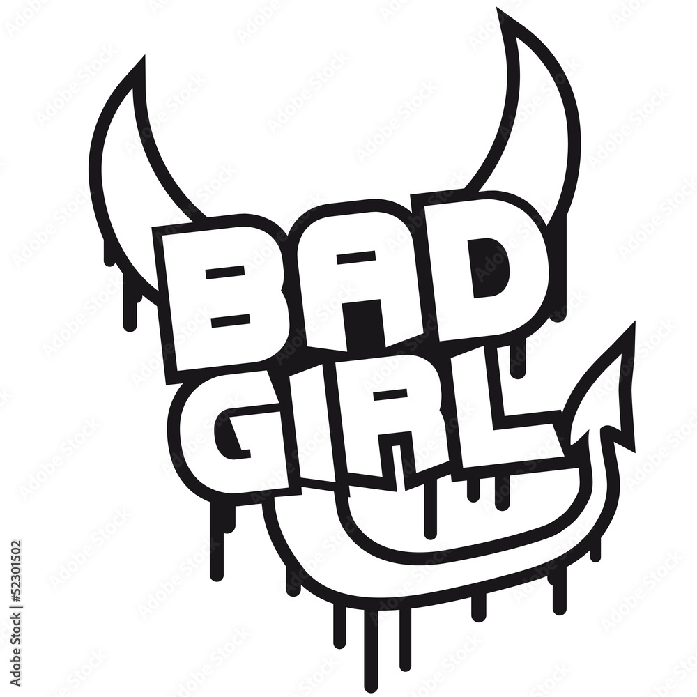 Bad Girl Graffiti ilustración de Stock Adobe Stock