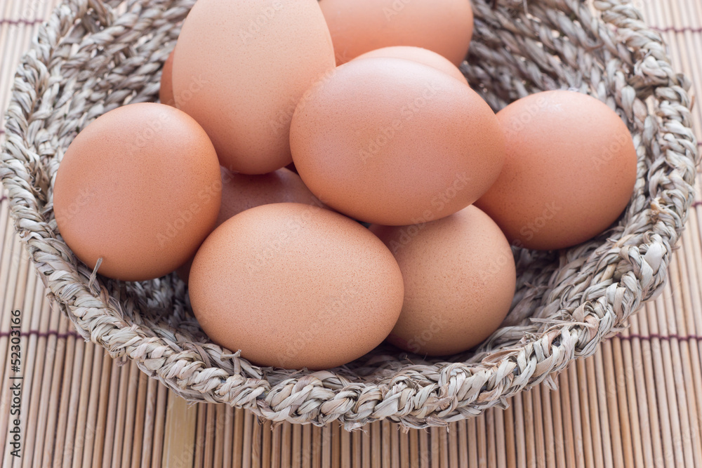 Easter egg in a basket Easter egg in a basket