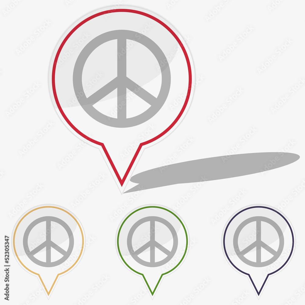 Vector illustration web buttons pointer - peace Vector illustration web buttons pointer - peace