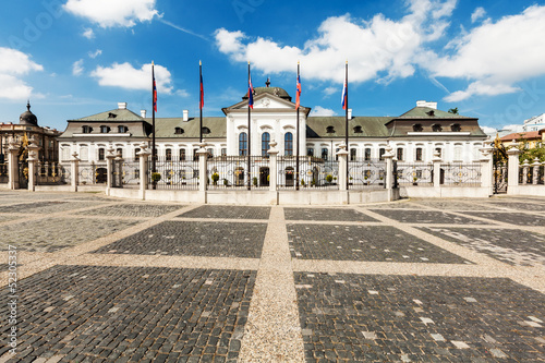 Photography Presidential Grassalkovich Palace in Bratislava, Slovakia