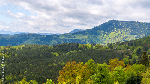 View of Vosges mountains in Alsace - France