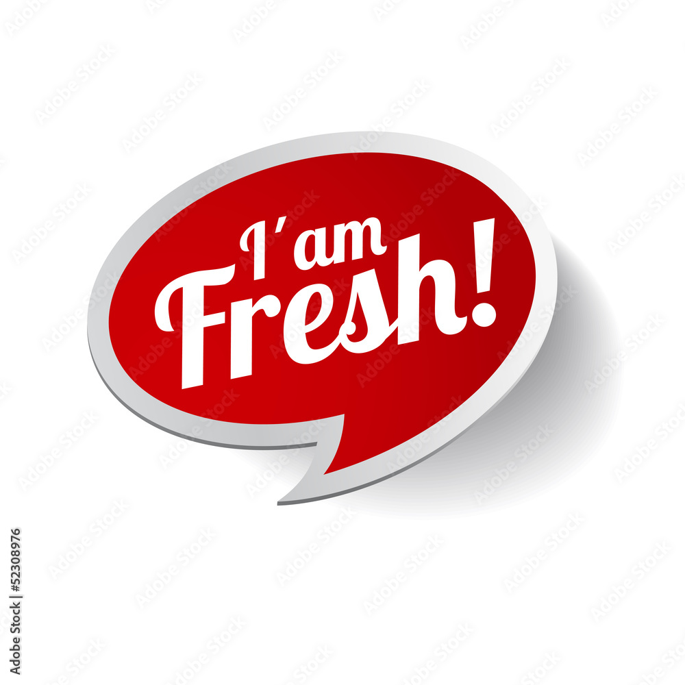 fresh - nature with green leaf label fresh - nature with green leaf label