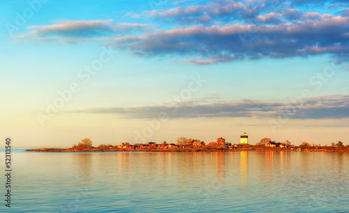 Lighthouse in sunset