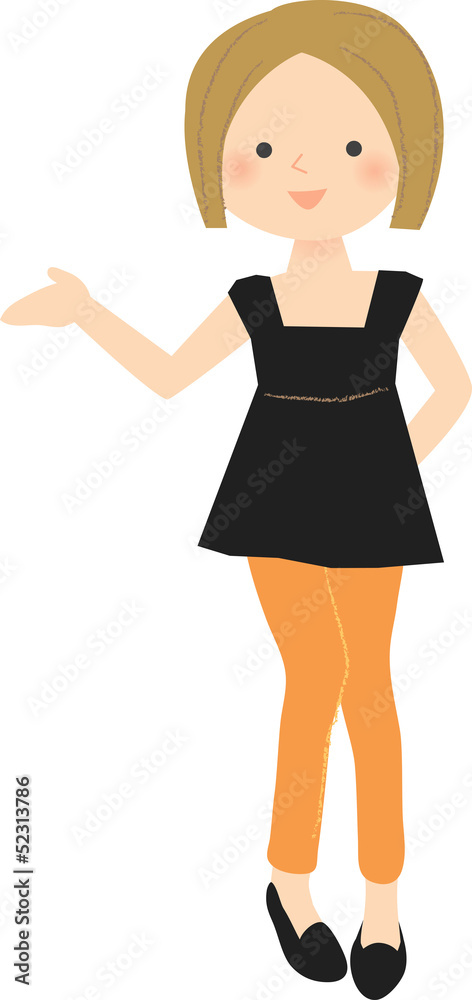 案内をする女性 案内をする女性