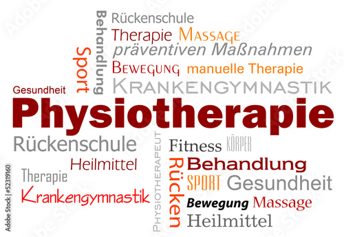 Physiotherapie Wörter Text #52319160