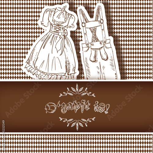 Oktoberfest O'zapft is! - Karte Scribble