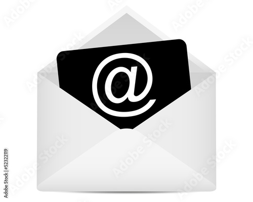envelope to the e-mail symbol