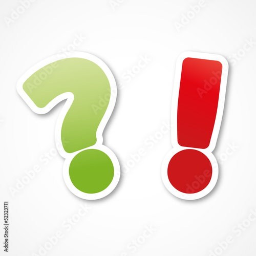 point d'exclamation et interrogation