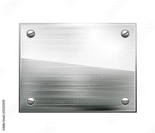 Plate metal on a white background