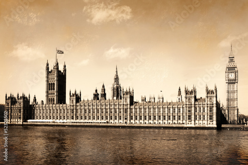 Tableau sur toile Vintage view of London, England.