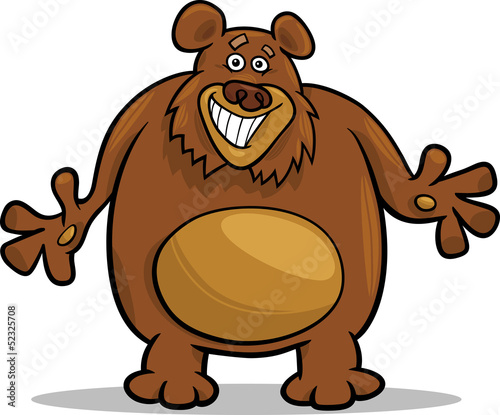 brown bear cartoon illustration