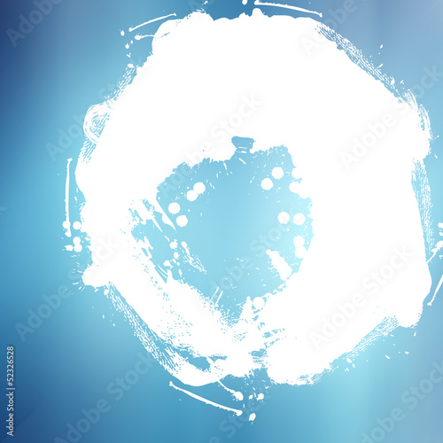 Grunge banner with white inky splashes