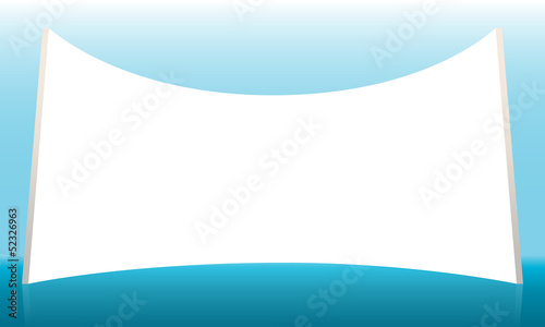 blank projection screen