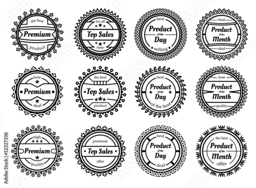 Fotografie set of many different stamps