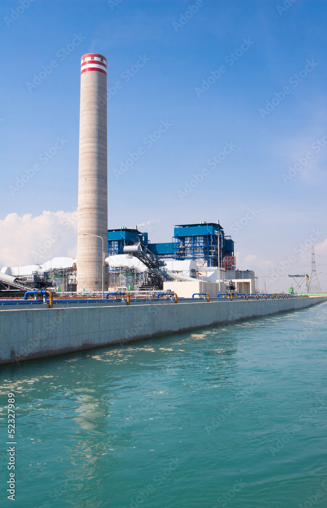 Electric generator power plant behind water ventilation systems